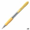 Crayon Pilot Supergrip Jaune 0,4 mm (12 Unités)