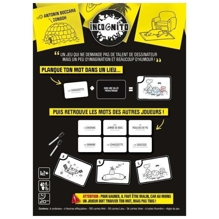 Incognito - Jeu de société - GIGAMIC