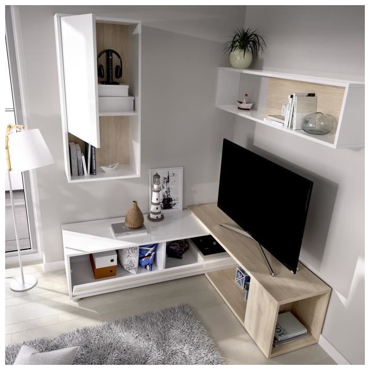 Meuble TV extensible - Classique - Panneau de particules revetement m