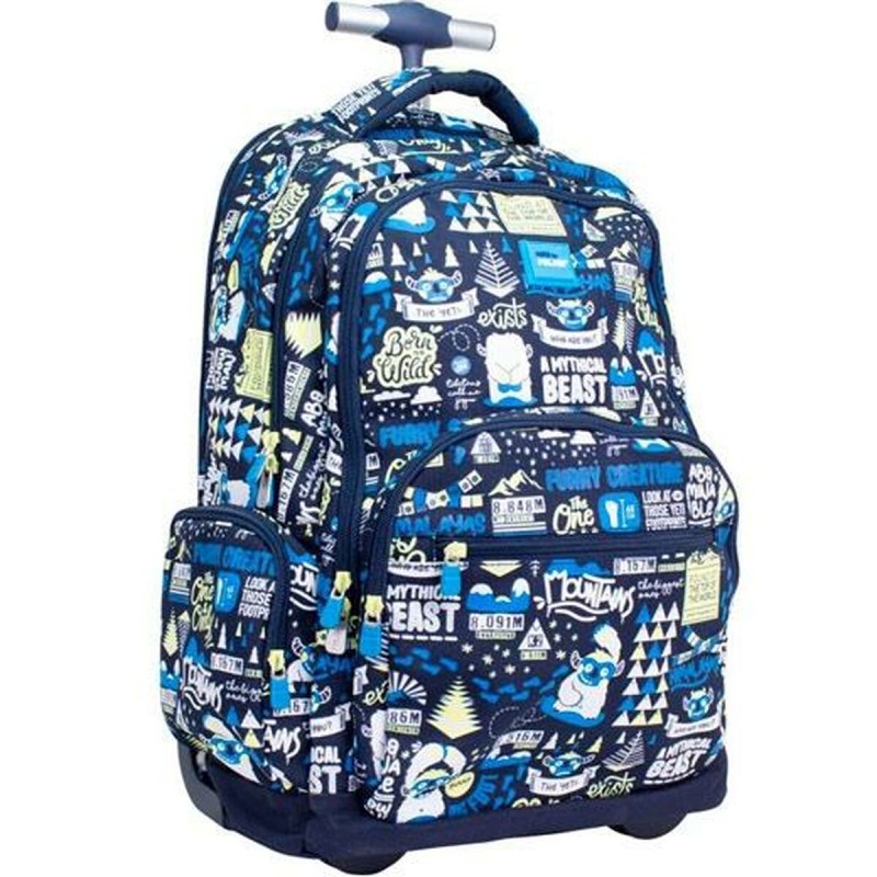 Cartable à roulettes Milan The Yeti Blue marine 52 x 34,5 x 23 cm