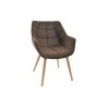 Chaise de Salle à Manger DKD Home Decor Naturel Brun foncé Hêtre Plastique 60 x 62 x 81 cm