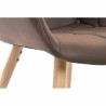 Chaise de Salle à Manger DKD Home Decor Naturel Brun foncé Hêtre Plastique 60 x 62 x 81 cm