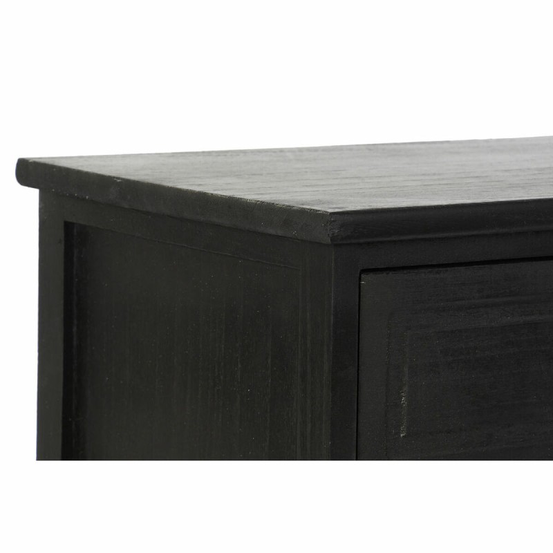 Caisson à Tiroirs DKD Home Decor Naturel Noir Vintage Bois de paulownia (40 x 30 x 58,5 cm)