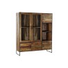 Présentoir DKD Home Decor Métal Verre Acacia Bois Recyclé 140 x 40 x 160 cm