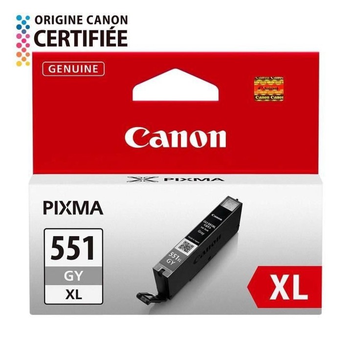 CANON Cartouche d'encre CLI-551GY XL grande capacité Gris (CLI551XL)