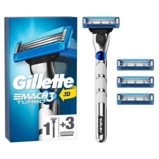 GILLETTE Rasoir Mach3 Turbo - 4 lames