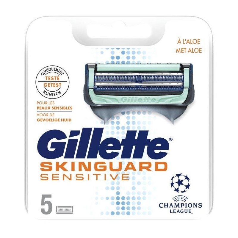 GILLETTE Lames SkinGuard Peaux Sensibles x5