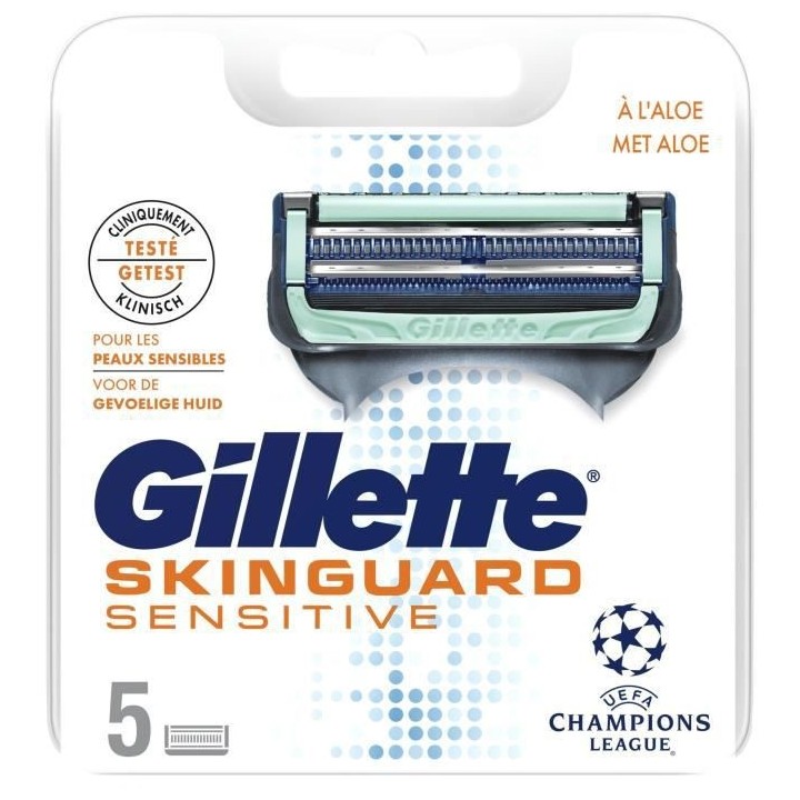 GILLETTE Lames SkinGuard Peaux Sensibles x5