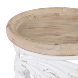 Table d'appoint 42 x 42 x 56 cm Naturel Bois Blanc