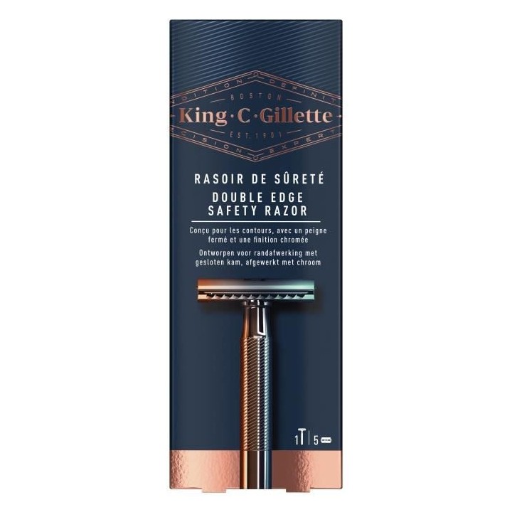 KING C. GILLETTE Rasoir de sûreté - 5 Lames
