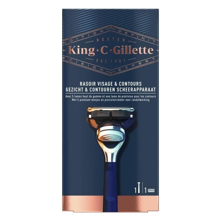 KING C. GILLETTE Rasoir, rasage et contours