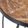 Table d'appoint 48 x 48 x 67 cm Naturel Noir