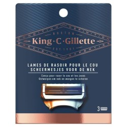 KING C. GILLETTE Lames de rasoir Cou x3