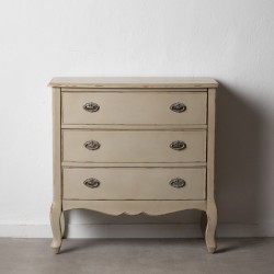 Commode 84,5 x 44,5 x 85 cm Crème Bois d'épicéa