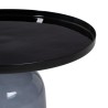 Table d'appoint 45 x 45 x 47 cm Verre Noir Gris Métal