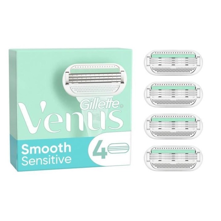 Gillette Venus - 4 lames de Rasoir Smooth Sensitive lames Vert