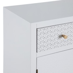 Meuble d'Entrée avec Tiroirs MISS DAISY 67 x 34 x 86 cm Naturel Bois de pin Blanc