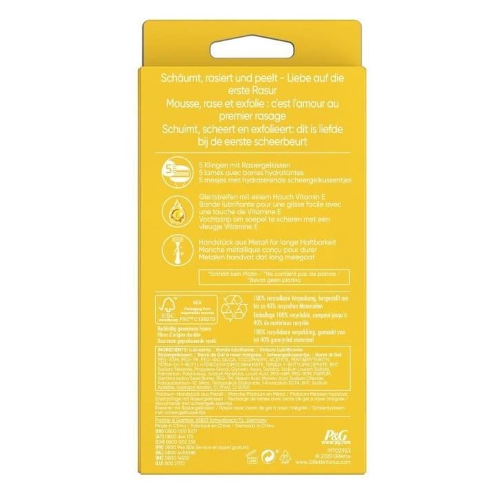 Gillette Venus - 1 Rasoir + 2 lames ComfortGlide Noix de Coco