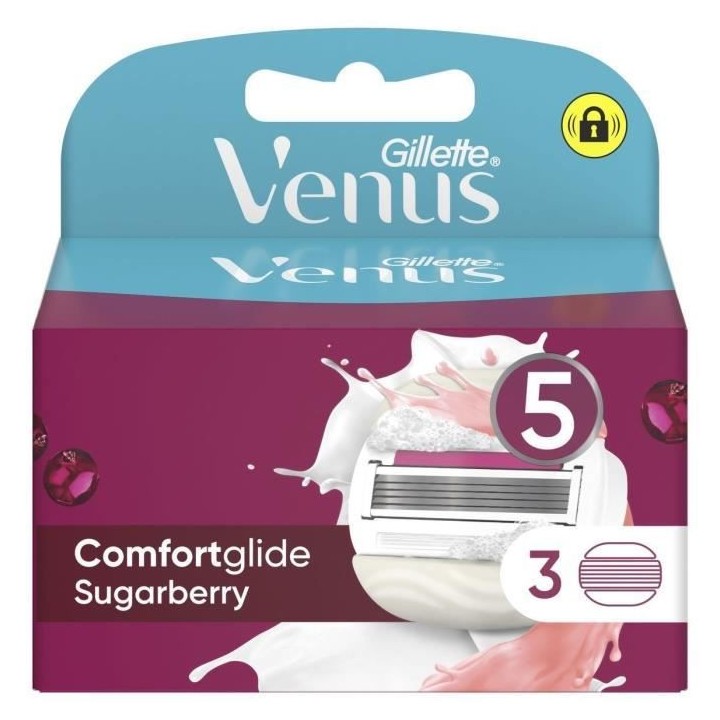 Gillette Venus Rasoir feminin ComfortGlide Sugarberry x3