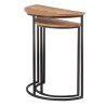 Table d'appoint 62,5 x 62,5 x 73 cm Noir Métal Marron DMF (2 Unités)