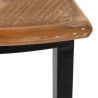 Table d'appoint 62,5 x 62,5 x 73 cm Noir Métal Marron DMF (2 Unités)