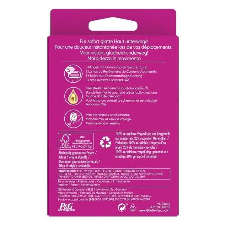 Gillette Venus Rasoir feminin Extra Smooth Snap