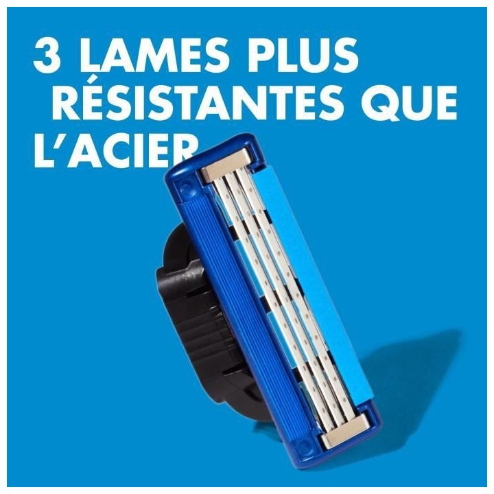 GILLETTE Lames de rasoir Mach3 Turbo x8