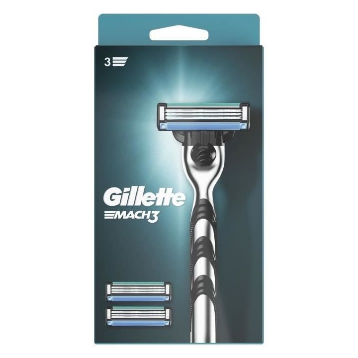Gillette Mach3 Rasoir et 3 Recharge