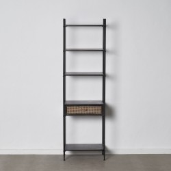 Étagère BRICK 55 x 36 x 186 cm Noir Métal Marron