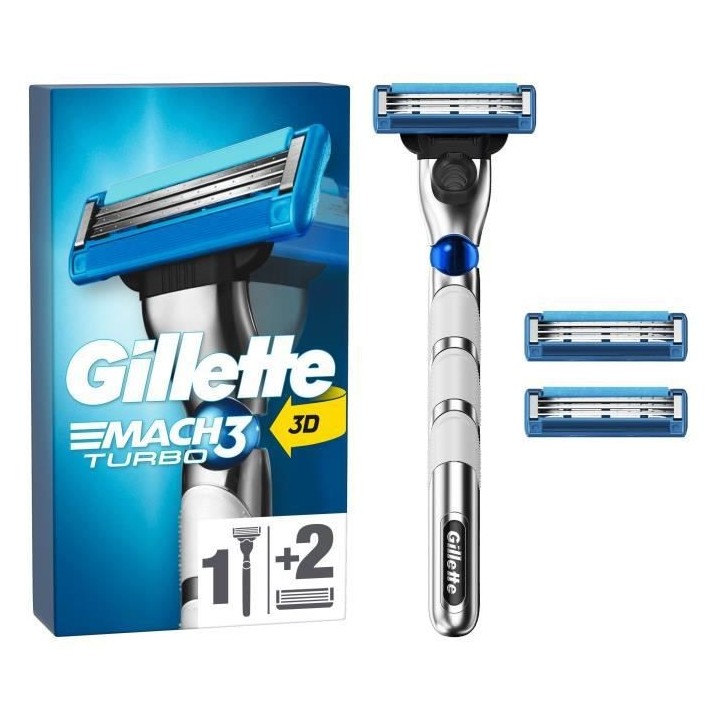 GILLETTE Rasoir Mach3 Turbo - 3 lames