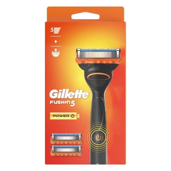 GILLETTE Rasoir Fusion5 Power - 3 lames
