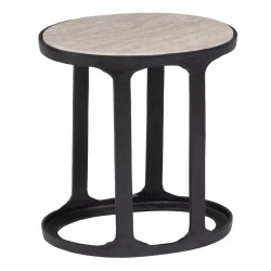 Table d'appoint 45 x 29 x 48 cm Noir Doré