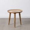 Table d'appoint 45 x 45 x 46 cm Naturel Blanc Bois de manguier