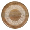 Table d'appoint 45 x 45 x 46 cm Naturel Blanc Bois de manguier