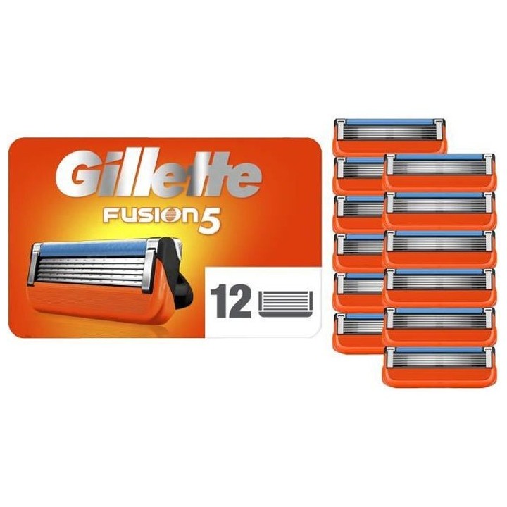 GILLETTE Lames de rasoir Fusion5 x12