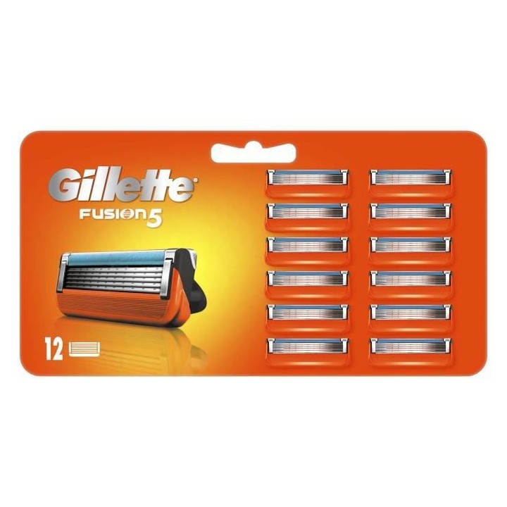 GILLETTE Lames de rasoir Fusion5 x12