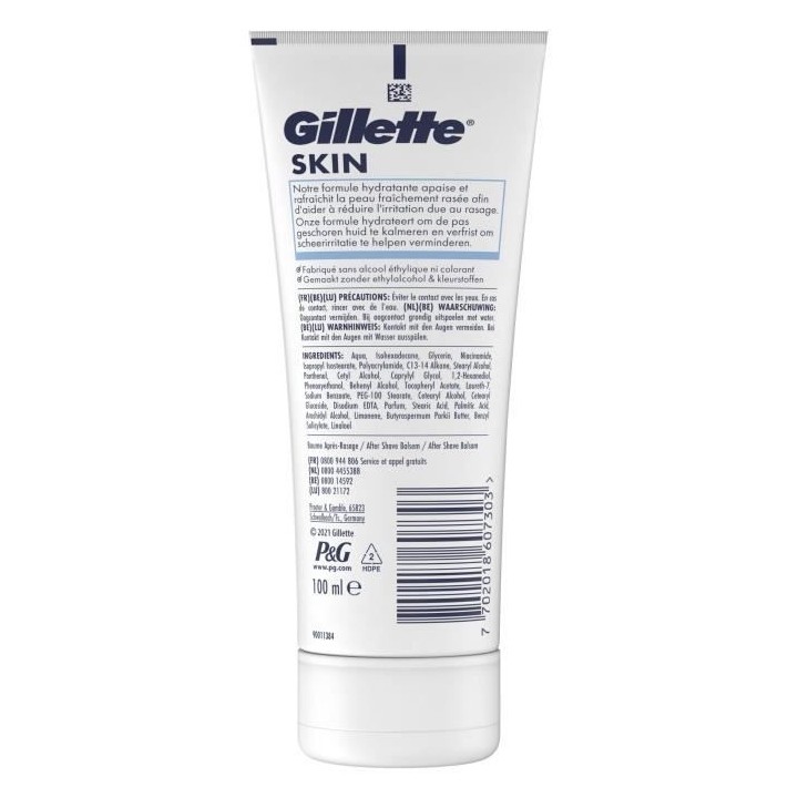 GILLETTE SKIN Baume apres-rasage - 100 ml