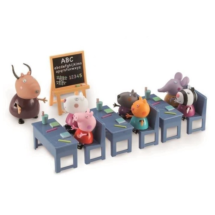 PEPPA PIG la Salle de Classe + 7 personnages
