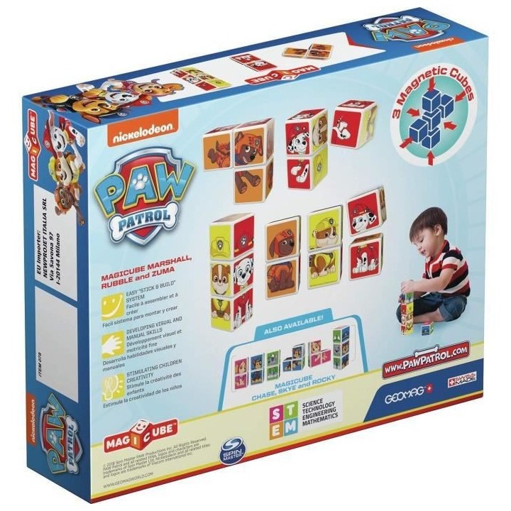 Magicube - Pat' Patrouille Personnages (3 Cubes) - Marcus - Ruben - Zu