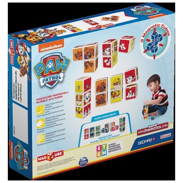 Magicube - Pat' Patrouille Personnages (3 Cubes) - Marcus - Ruben - Zu