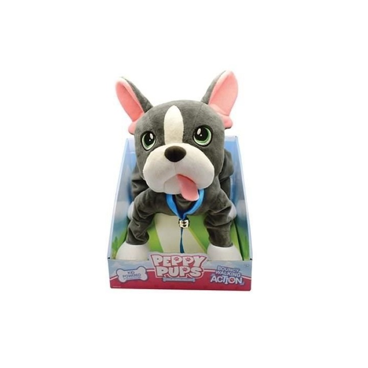 LES TOUFOUS Chien Bulldog Français Peluche Interactive