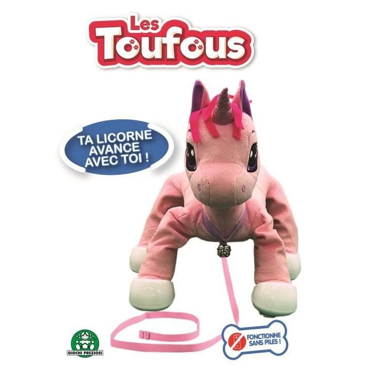 LES TOUFOUS Licorne Rose - Peluche