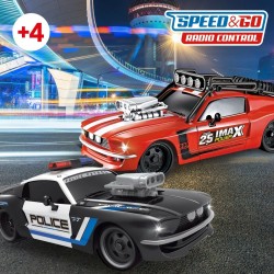 Jeu de voitures radiocommandées Speed & Go Lumière (2 Unités)