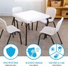 Table pour enfant Lifetime Blanc Pliable 61 x 53,5 x 61 cm Acier Plastique