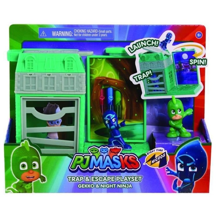 LES PYJAMASQUES - Coffret Trappe & Echappe Gluglu & Ninja