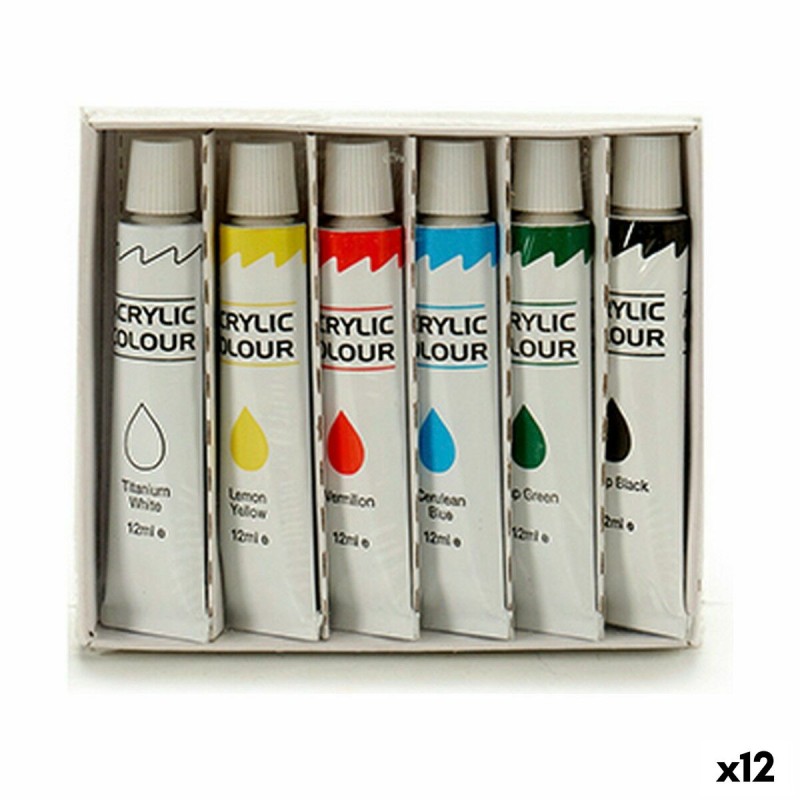 Set de peinture Multicouleur Peinture acrylique 12 ml (12 Unités)