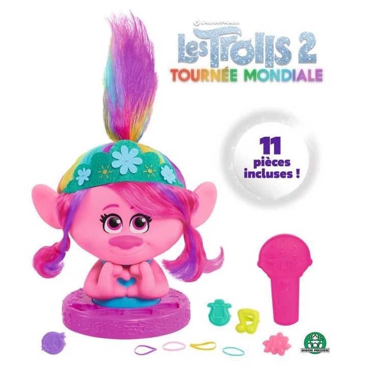 TROLLS - Tete a coiffer Poppy