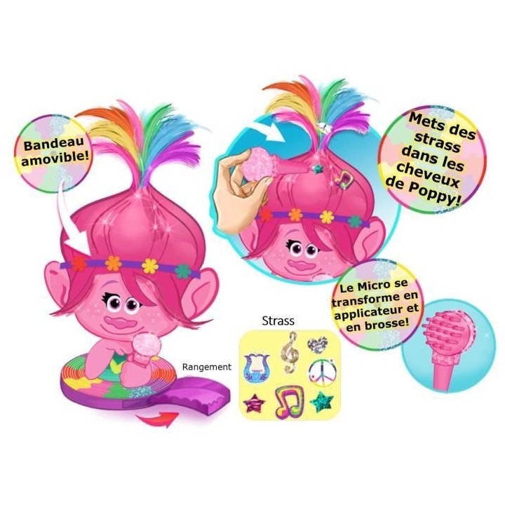 TROLLS - Tete a coiffer Poppy
