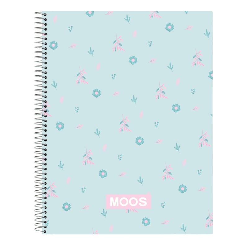 Cahier à Spirale Moos Garden Turquoise A4 120 Volets