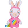 LAPINS CRETINS Peluche Licorne Lapicorne Sonore Rose - 18 cm